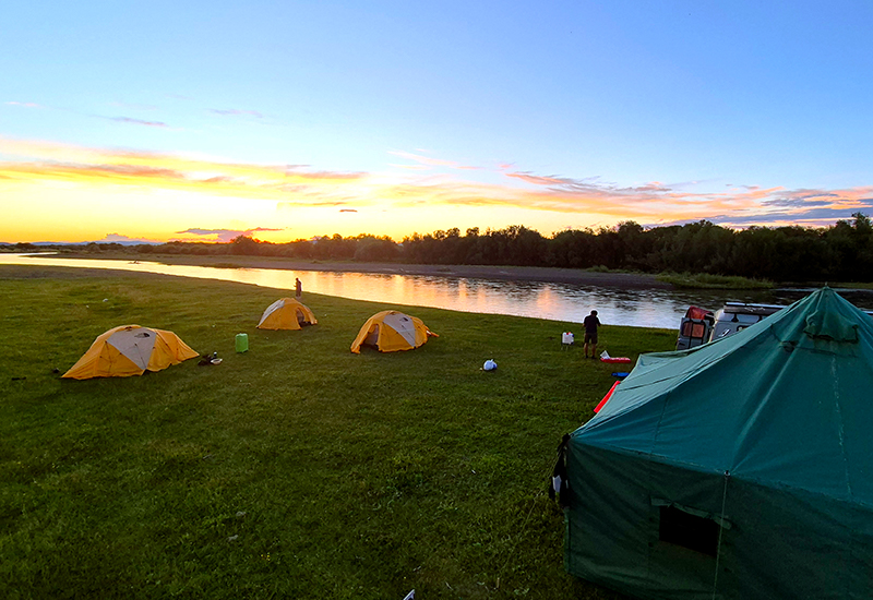 camping at Mongolian grassland